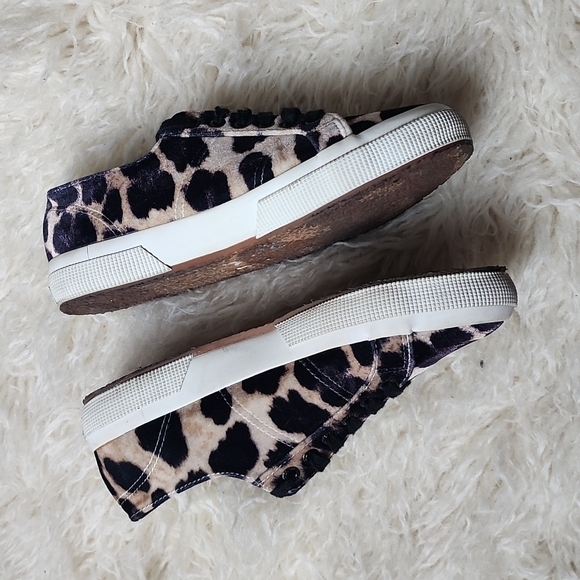 SUPERGA 2750 FANVELVETW Leopard Sneakers Unisex Men's 7 Women's 8.5 - Picture 7 of 11